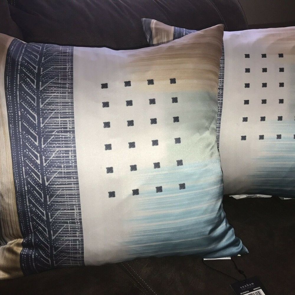 Sunham Mulitcolored Silk 20x20 Decorative Pillow